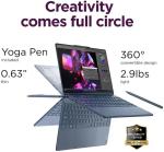 Lenovo Yoga 9i 2-in-1 Aura Edition 14" Copilot+ Laptop (2025) - Intel Ultra 7 258V 8-Core, 32GB RAM, 1TB M.2 NVMe SSD, 14.0" 2.8K OLED Touchscreen 1100-Nits, Windows 11 Pro - Cosmic Blue