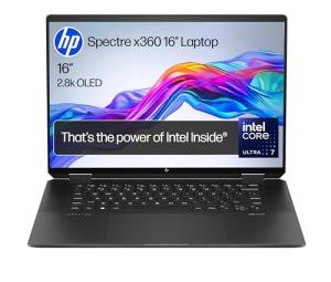 HP Spectre x360 2 in 1 Laptop PC 16-aa0004sa | Intel Evo | Intel Core Ultra 7-155H Processor | 16GB RAM | 1TB SSD | Intel Arc Graphics | 16 inch 2.8K OLED Touchscreen Display | Windows 11 | Black