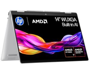 HP Envy x360 14" 2in1 Laptop, AMD Ryzen 7-8840HS Processor, AI Enhanced, 16 GB RAM, 1TB SSD, AMD Radeon Graphics, WUXGA IPS Touchscreen, Up to 14hrs 45 battery, Win 11, Glacier Silver, 14-fa0000sa