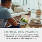 Dell XPS 13 (9350) Laptop Copilot+ 13.4 Inch FHD+ 120Hz, Intel Core Ultra 7 Series 2 - Intel Evo Edition, Intel ARC Graphics, 32GB RAM, 1TB SSD, Windows 11 Pro, UK Qwerty Backlit Keyboard, Platinum