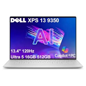 Dell XPS 13 9350 AI Business Laptop (13.4" FHD+ 120Hz, Intel Core Ultra 5 226V (> i7-1355U), 16GB RAM, 512GB SSD) Copilot+ PC, Backlit, RGB Webcam, Fingerprint, 2X Thunderbolt 4, Wi-Fi 7, Win 11 Pro