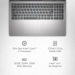 Dell Inspiron 15 3530 Business Laptop, Microsoft Office Lifetime License & Windows 11 Pro, 15.6" FHD 120Hz Display, Intel i7-1355U, 32 GB RAM, 1 TB SSD, 1080P Webcam, Backlit Keyboard, Anti-Glare