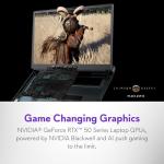 Alienware 18 Area-51 Gaming Laptop AA18250-18.0" WQXGA 300Hz 3ms Display, Intel Core Ultra 9 275HX, NVIDIA GeForce RTX 5080 Graphics, 32GB 2x16GB DDR5, 2TB NVMe M.2 PCIe Gen5 SSD, 2MP FHD IR Camera