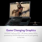 Alienware 16 Area-51 Gaming Laptop AA16250-16 WQXGA 240Hz Display, Intel Core Ultra 9-275HX, 32GB DDR5 RAM, 1TB SSD, NVIDIA GeForce RTX 5070Ti, Windows 11 Home, Onsite Service - Liquid Teal