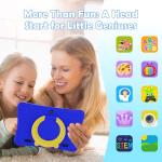 DigiLand Kids Tablet 10.1 inch,Android 15 Tablets,6GB RAM+32GB ROM (Expand to TF) Parental Control,Kids Software Pre-Installed,Dual Camera 2MP+5MP,Android Learning Tablet with Proof Case(Blue)