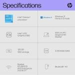 HP Stream 14" Laptop | Intel N4120 Processor | 4 GB RAM | 128 GB SSD | Intel UHD Graphics | HD Display | Dual Speakers | Microsoft 365 Personal 12 month included | Win 11 | Indigo Blue | 14s-dq0033sa