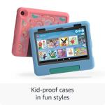 Amazon Fire HD 8 Kids tablet (Peppa Pig, limited edition), ages 3–7 | Includes ads-free books, games and videos, 8" HD screen, parental controls, 13-hr battery, 32 GB, Pink