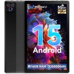 MUISOO Tablet 10 Inch Android 15, Tablets 16GB RAM 1TB Expandable, Android Tablet 1332 * 800 HD, 5G WiFi, BT5.4, 5MP Dual Camera, Tab PC 5000mAh Battery, GMS Widevine L1 (Black)