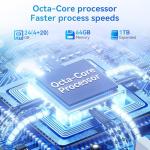 Freeski Tablets 10 inch Tablet Android 15,Octa-Core Processor,24GB RAM 64GB ROM 1TB Expand,5G WiFi 6,1280 x 800 HD/Dual 5MP+8MP Camere,Android Tablet with Keyboard+ Mouse + Case Black