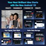 MUISOO Tablet 10 Inch Android 15, Tablets 16GB RAM 1TB Expandable, Android Tablet 1332 * 800 HD, 5G WiFi, BT5.4, 5MP Dual Camera, Tab PC 5000mAh Battery, GMS Widevine L1 (Black)