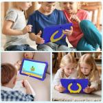 DigiLand Kids Tablet 10.1 inch,Android 15 Tablets,6GB RAM+32GB ROM (Expand to TF) Parental Control,Kids Software Pre-Installed,Dual Camera 2MP+5MP,Android Learning Tablet with Proof Case(Blue)