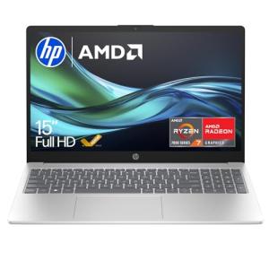HP 15.6” Laptop | AMD Ryzen 7 7730U Processor | 32 GB RAM | 1 TB SSD | AMD Radeon Graphics | FHD Display | Up to 10.75 hrs battery | Dual Speakers | Windows 11 | Silver | 15-fc0058sa