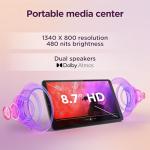 Lenovo Tab One Android Tablet | 8.7 inch HD Display | MediaTek Helio G85 | 4GB RAM | 64GB | Wi-Fi 5 | Clear Case