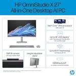 HP OmniStudio X 27” All-in-One Desktop PC | Intel Core™ Ultra 5 125H Processor | 16 GB RAM | 1 TB SSD | Intel Arc™ Graphics | 4K UHD Display | Windows 11 | Poly Studio | Meteor Silver | 27-cs0004na