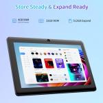 VASOUN 7 inch Tablet, Android 13 with 32GB ROM, Tablet PC with Quad Core Processor, GMS Certified WiFi Dual Camera, Portable Tablets with Case