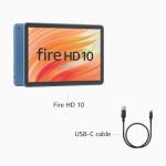Amazon Fire HD 10 tablet (newest gen), built for relaxation, 10.1" vibrant Full HD screen, octa-core processor, 3 GB RAM, up to 13-h battery life, (2023 release), 32 GB, Ocean, with adverts