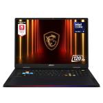 MSI Raider 18 HX AI 18” 120Hz UHD+ Gaming Laptop: Intel Core U9-285HX, NVIDIA Geforce RTX 5090, 64GB DDR5, 2TB NVMe SSD, Thunderbolt 5, Wi-Fi 7, Win 11 Pro: Black A2XWJG-069US