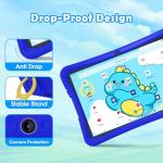 DigiLand Kids Tablet 10.1 inch,Android 15 Tablets,6GB RAM+32GB ROM (Expand to TF) Parental Control,Kids Software Pre-Installed,Dual Camera 2MP+5MP,Android Learning Tablet with Proof Case(Blue)