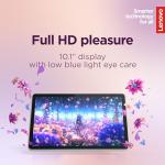 Lenovo Tab Android Tablet | 10.1 inch Full HD Display | MediaTek Helio G85 | 64GB | Wi-Fi 6 | 4GB RAM | Luna Grey + Clear Case