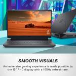 Dell G15 5530 15.6" FHD 165Hz Gaming Laptop, Intel Core i7-13650HX, NVIDIA GeForce RTX 4060-8GB, 16GB RAM DDR5, 1TB SSD, Windows 11 Home, English-UK-Irish Qwerty Backlit Keyboard, Dark Shadow Grey