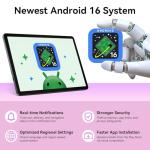 Android Tablets 10 Inch Tablet - Gemini AI Android 16 Tablets, 24GB RAM + 256GB ROM (2TB TF), Widevine L1, FHD, WiFi 6, BT5.0, GPS, Tablet with Keyboard, Case and Pen, 8MP AI Camera, 2 Years Warranty