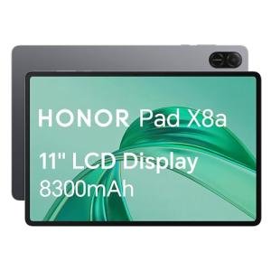 HONOR Pad X8a, 11-Inch Wi-Fi Tablet, 64GB Storage, 8300mAh Battery, Quad-speaker, Slim Metal Design, Android 14, Space Grey-New