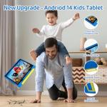 HotLight Kids Tablet 10 inch Android 14 Octa-Core, 8GB RAM+64GB ROM, 1280 * 800 IPS, 5MP+8MP Dual Camera, 5000mAh, Parental Control, WiFi 6/BT 5.3, Child Tablet with Protective Case(Blue)