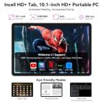 Android Tablets 10 Inch Tablet - Gemini AI Android 16 Tablets, 24GB RAM + 256GB ROM (2TB TF), Widevine L1, FHD, WiFi 6, BT5.0, GPS, Tablet with Keyboard, Case and Pen, 8MP AI Camera, 2 Years Warranty