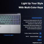 DMDFJY 15.6" Laptop, N-150 Processor (Max 3.6GHz), 16GB RAM 512GB SSD Laptops PC, Fingerprint Unlock, USB 3.0/HDMI Ports, WiFi 5 & BT 4.2, RGB Illuminated Keyboard