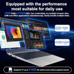 DMDFJY 15.6" Laptop, N-150 Processor (Max 3.6GHz), 16GB RAM 512GB SSD Laptops PC, Fingerprint Unlock, USB 3.0/HDMI Ports, WiFi 5 & BT 4.2, RGB Illuminated Keyboard