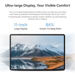 HONOR Pad X8a, 11-Inch Wi-Fi Tablet, 64GB Storage, 8300mAh Battery, Quad-speaker, Slim Metal Design, Android 14, Space Grey-New