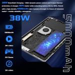 DMDFJY 15.6" Laptop, N-150 Processor (Max 3.6GHz), 16GB RAM 512GB SSD Laptops PC, Fingerprint Unlock, USB 3.0/HDMI Ports, WiFi 5 & BT 4.2, RGB Illuminated Keyboard