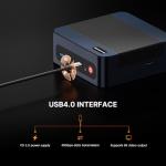 BOSGAME M2 Gaming Mini PC Ryzen 9 7940HS (8C/16T,Max 5.2GHz), 32GB DDR5 1TB NVMe SSD Mini Desktop PC, Dual 2.5G LAN, Quad Display, OCulink, Wi-Fi 6E&BT5.2