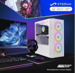 STGsivir Gaming PC Desktop Computer Tower, AMD Ryzen 7 5700X up to 4.6GHz, Nvidia GeForce RTX 2060 Super 8GB GDDR6, 32GB DDR4 RAM, 1TB SSD, WIFI 6, BT5.0, RGB Fan x3, Windows11 Pro