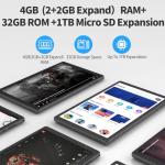 VASOUN 10 Inch Tablet with Case, Tablet PC Android 14 with 4GB(2+2GB Expand) RAM 32GB ROM,6000mAh Battery,1280 * 800 IPS,Dual Speaker,Dual Cameras,Type C(Grey)