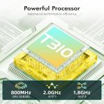 Tablet 10 Inch Android 15 Tablet PC Gaming 18GB RAM 128GB ROM Expandable to 1TB Octa-Core Processor 1280x800 HD IPS Touch Screen 6000mAh Battery Widevine L1 5G WiFi BT 5.0 5MP+8MP Dual Camera Gray