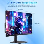 All-in-One Computer 27inch Desktop Computer Quad-Core N95(Up to 3.4Ghz)512GB SSD 16GB RAM With hidden Webcam,All-in-one PC Computer Supporting Rotatable Screen,Dual-band WiFi 6 Bluetooth 5.3, Black