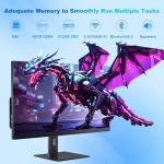 All-in-One Computer 27inch Desktop Computer Quad-Core N95(Up to 3.4Ghz)512GB SSD 16GB RAM With hidden Webcam,All-in-one PC Computer Supporting Rotatable Screen,Dual-band WiFi 6 Bluetooth 5.3, Black