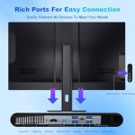 All-in-One Computer 27inch Desktop Computer Quad-Core N95(Up to 3.4Ghz)512GB SSD 16GB RAM With hidden Webcam,All-in-one PC Computer Supporting Rotatable Screen,Dual-band WiFi 6 Bluetooth 5.3, Black