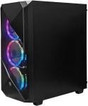 XUM Legend Prebuilt Gaming PC: AMD Ryzen 5 5600G, Radeon Vega 7 Integrated Graphics, 16GB DDR4 RAM, 256GB NVMe SSD, 1TB HDD, 500W PSU 80+ Bronze, aRGB, WiFi 5, Windows 11 Home, Entry Level, Black Case