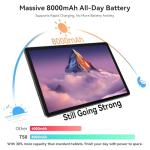 Android 16 Tablet,11 Inch Tablet with 24GB RAM 128GB ROM,Octa-Core T7250 Processor,90Hz Display,8000mAh Battery with Fast Charging & OTG Reverse Charge,Gemini AI Tablets,Smart Camera,4-Year Warranty
