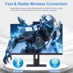 All-in-One Desktop Computer 27inch Desktop Computer Quad-Core N95(Up to 3.4Ghz)512GB SSD 16GB RAM With Webcam,All-in-one PC Computer Supporting Adjustable screen Dual-band WiFi 6 Bluetooth 5.3, Black