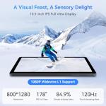 Tablet 2025 Latest Android 15 Tablets, 10.5 inch Tablet with HD+IPS Display, 12(4+8) GB RAM+64GB ROM/ 2TB TF, Gemini AI 2.0, GPS, 5G WiFi, 2.0GHz CPU & 5MP Camera, 6000mAh, GMS Certified