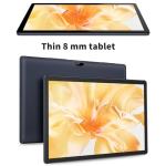 PRITOM 10 inch Tablet, 64GB ROM, 1024GB Expand, Quad Core Processor, HD IPS Screen, 6000mAh Battery, Android WiFi Tablets Dual Camera, WiFi, Bluetooth (Gray)