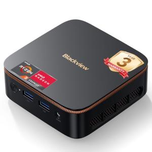 Blackview MP20 2026 Mini PC Win-11 Pro(3-Year Warranty), AMD Ryzen 3300U(Beats N150/N100), Desktop PC Computers 16GB RAM 512GB SSD, WiFi 5, USB3.2, Support 4K Dual Display for Design & Work from Home