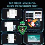 Whitedeer Tablet Android 15 Octa-Core Processor, 22GB+128GB+1TB TF, Tablet 10 inch with IPS Display, Android Tablets with 2.0GHz CPU, 6200mAh/ 5G WiFi/BT5.4/8MP+5MP/OTG, PC Mode, Widevine L1(Gray)