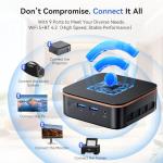 Blackview MP20 2026 Mini PC Win-11 Pro(3-Year Warranty), AMD Ryzen 3300U(Beats N150/N100), Desktop PC Computers 16GB RAM 512GB SSD, WiFi 5, USB3.2, Support 4K Dual Display for Design & Work from Home