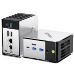 GMKtec Mini PC, M8 Desktop Computer AMD Ryzen 5 PRO 6650H (6C/12T 4.50Ghz) Dual NIC LAN 2.5GbE, 16GB LPDDR5 RAM + 512GB Hard Drive PCle SSD, Oculink, USB4, HDMI, USB-C