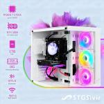 STGsivir Gaming PC Desktop Computer Tower, AMD Ryzen 7 5700X up to 4.6GHz, Nvidia GeForce RTX 3050 6GB GDDR6, 16GB DDR4 RAM, 1TB SSD, WIFI 6, BT5.0, RGB Fan x3, Windows11 Pro