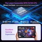 FLYCOAY 14 Inch Tablet Android 15 Gaming Tablet 36GB+512GB/TF 2TB, Octa-Core, 11580mAh, 4-speaker, 13MP Camera, Large Screen with Dual SIM 4G LTE/5G WiFi/GPS/13MP/Case/Stylus/Earphone-Gray